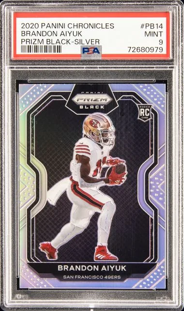 2020 Panini Chronicles Brandon Aiyuk Prizm Black Silver #PB-14 card image