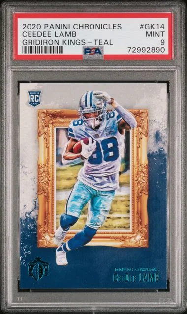 2020 Panini Chronicles CeeDee Lamb Gridiron Kings Teal #GK-14 card image
