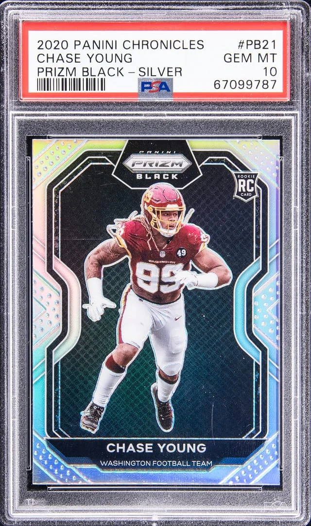 2020 Panini Chronicles Chase Young Prizm Black/Silver #PB-21 card image
