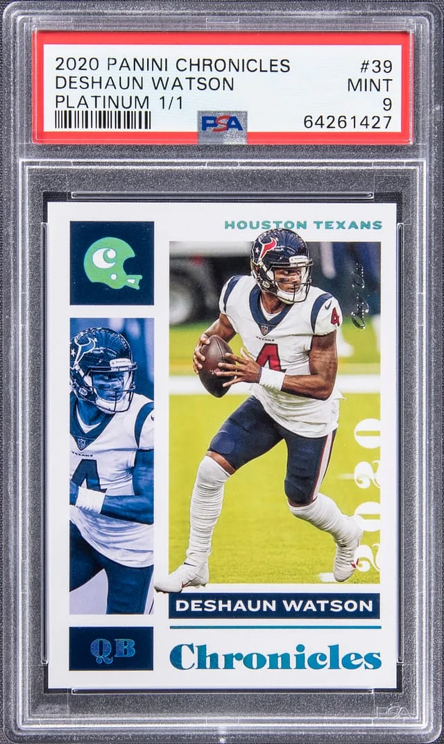 2020 Panini Chronicles Deshaun Watson Platinum #39 card image