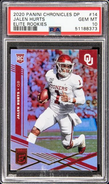 2020 Panini Chronicles Draft Picks Jalen Hurts Elite Rookies #14 card image