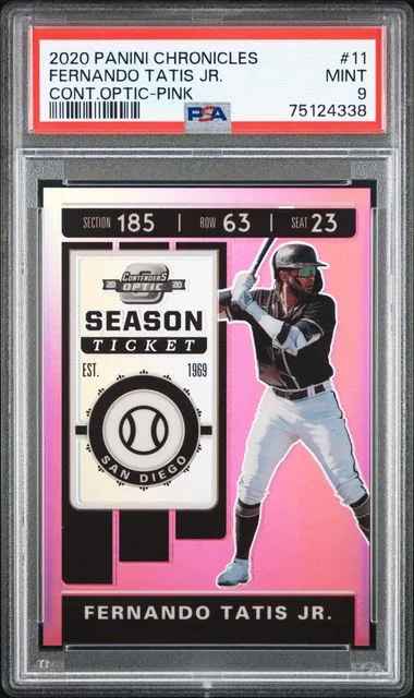 2020 Panini Chronicles Fernando Tatis Jr. Contenders Optic Pink #11 card image