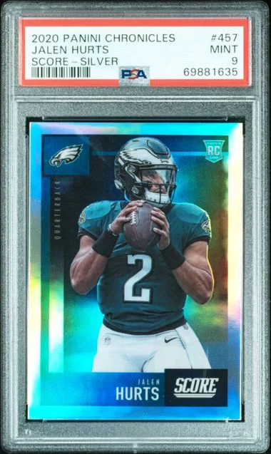 2020 Panini Chronicles Jalen Hurts Score Silver #457 card image