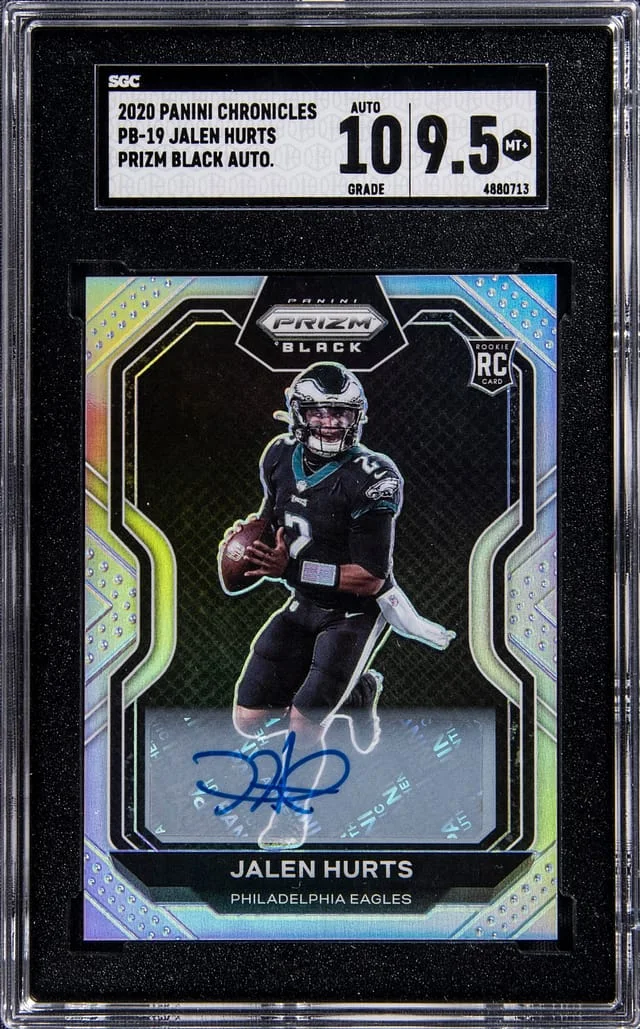2020 Panini Chronicles Jalen Hurts Prizm Black #PB-19 card image