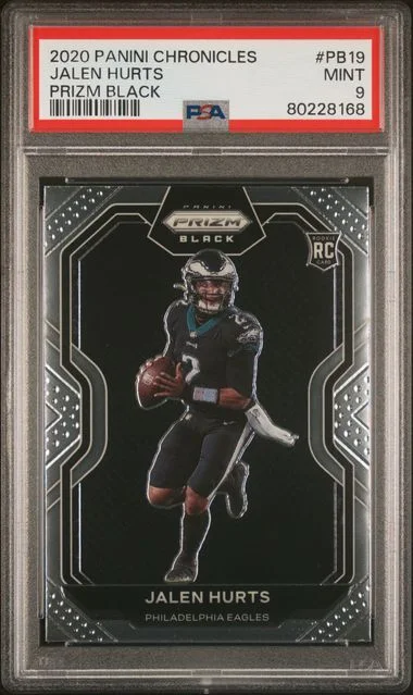 2020 Panini Chronicles Jalen Hurts Prizm Black #PB19 card image