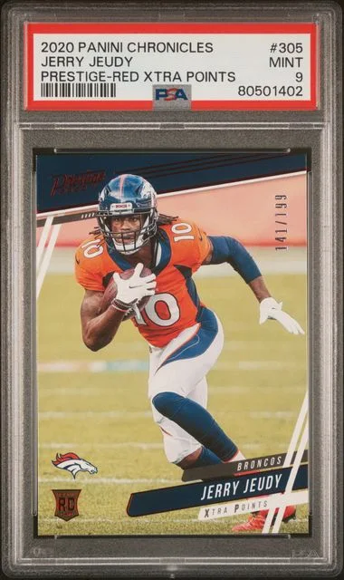 2020 Panini Chronicles Jerry Jeudy Prestige Red Xtra Points #305 card image