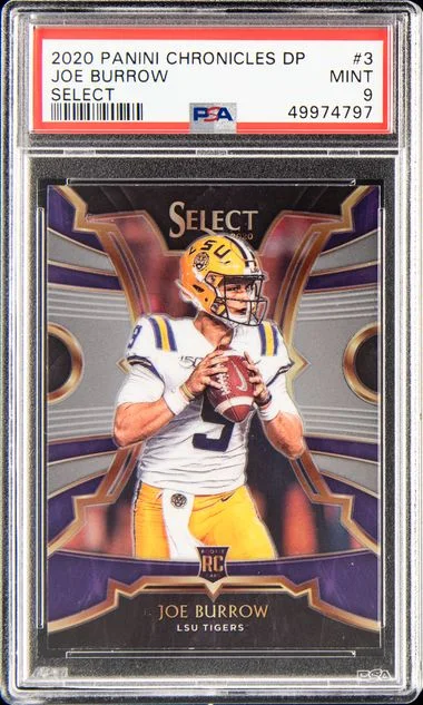 2020 Panini Chronicles Joe Burrow Select #3 card image
