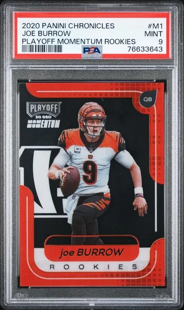 2020 Panini Chronicles Joe Burrow Playoff Momentum Rookies #M-1 card image