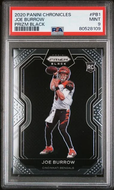 2020 Panini Chronicles Joe Burrow Prizm Black #PB1 card image