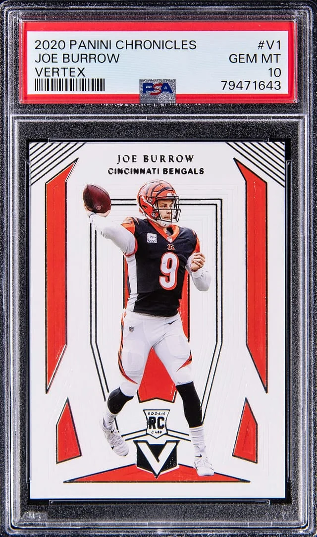 2020 Panini Chronicles Joe Burrow Vertex #V-1 card image