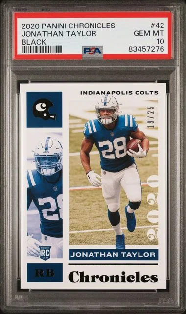 2020 Panini Chronicles Jonathan Taylor Black #42 card image