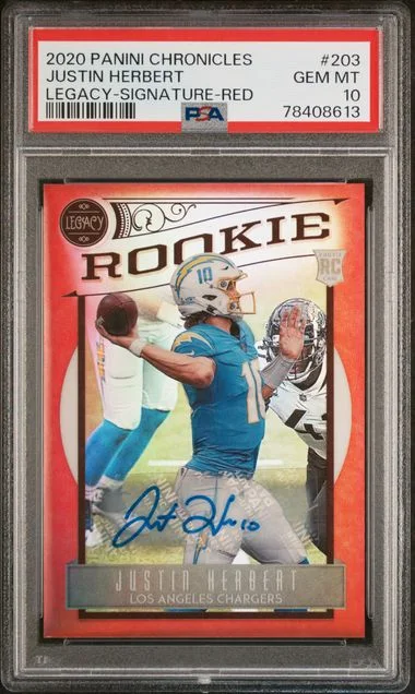 2020 Panini Chronicles Justin Herbert Luminance #203 card image