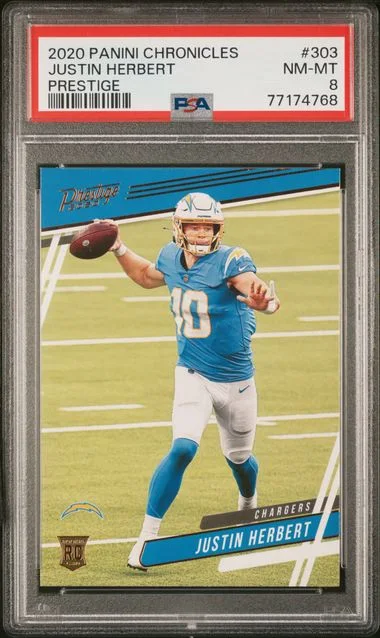 2020 Panini Chronicles Justin Herbert Prestige #303 card image