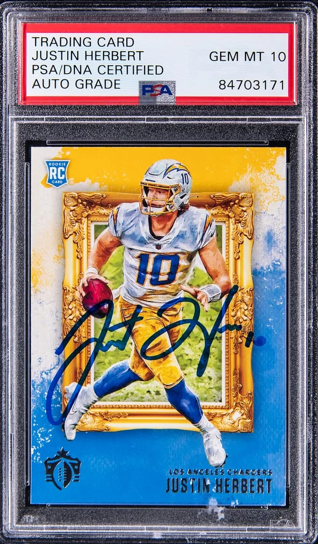 2020 Panini Chronicles Justin Herbert Gridiron Kings #GK-3 card image