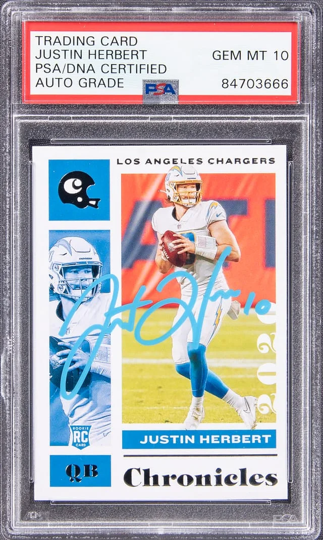 2020 Panini Chronicles Justin Herbert #no-number card image