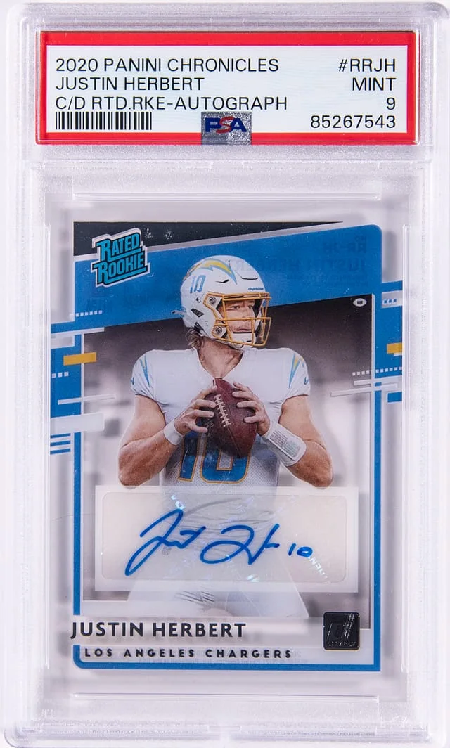 2020 Panini Chronicles Justin Herbet Cleary Donruss Rated Autograph #RRJH card image