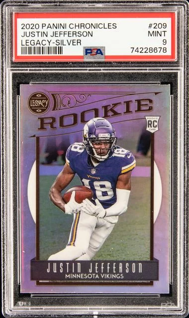 2020 Panini Chronicles Justin Jefferson Legacy Silver #209 card image