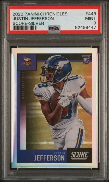 2020 Panini Chronicles Justin Jefferson Score Silver #449 card image