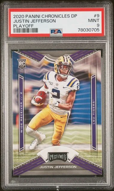 2020 Panini Chronicles Justin Jefferson Playoff #9 card image