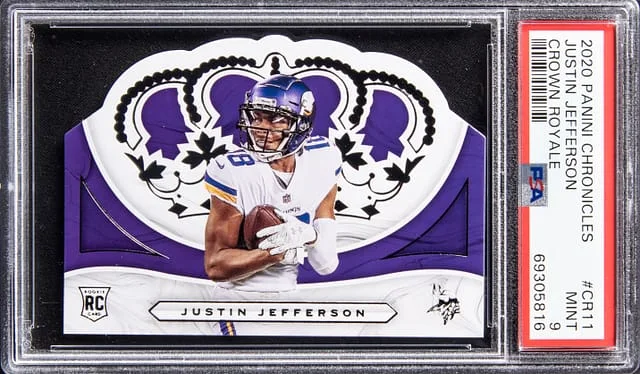 2020 Panini Chronicles Justin Jefferson Crown Royale #CR-11 card image