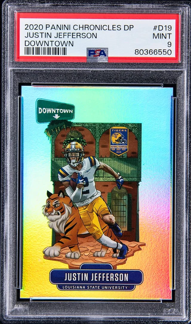 2020 Panini Chronicles Justin Jefferson DP Downtown #D19 card image