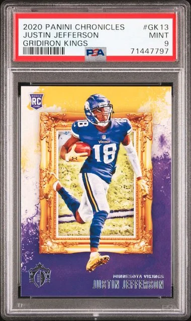 2020 Panini Chronicles Justin Jefferson Gridiron Kings #GK-13 card image