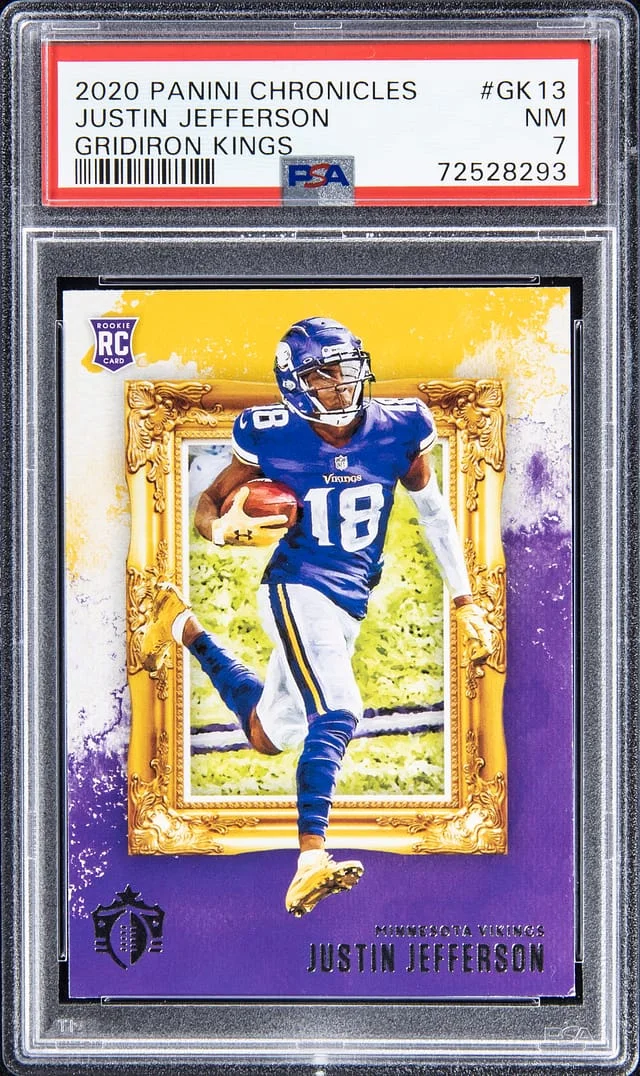 2020 Panini Chronicles Justin Jefferson Gridiron Kings #GK13 card image