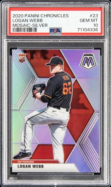 2020 Panini Chronicles Logan Webb Mosaic Silver #23 card image