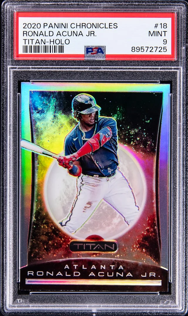 2020 Panini Chronicles Ronald Acuna Jr. Titan Holo #19 card image