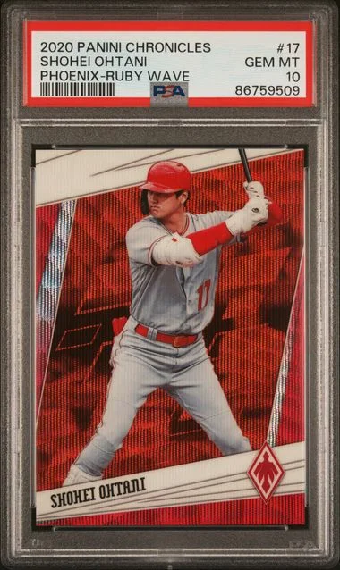 2020 Panini Chronicles Shohei Ohtani Phoenix Ruby Wave #17 card image