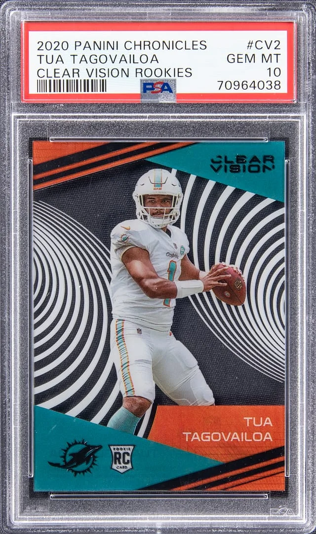2020 Panini Chronicles Tua Tagovailoa Clear Vision Rookies #CV-2 card image