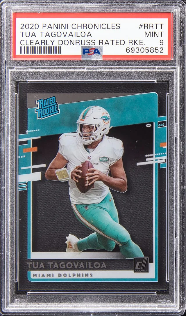 2020 Panini Chronicles Tua Tagovailoa Clearly Donruss Rated #RR-TT card image
