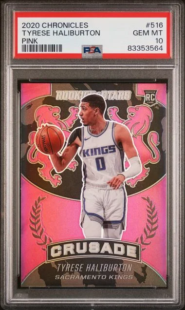 2020 Panini Chronicles Tyrese Haliburton Pink #516 card image