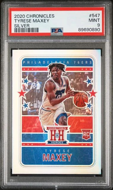 2020 Panini Chronicles Tyrese Maxey Silver #547 card image