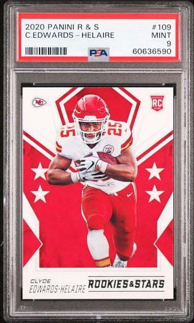 2020 Panini Clyde Edwards-Helaire Rookies & Stars #109 card image