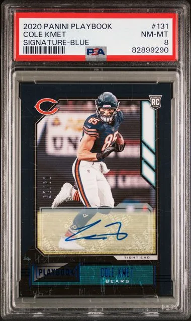2020 Panini Cole Kmet Playbook Signature-Blue #131 card image
