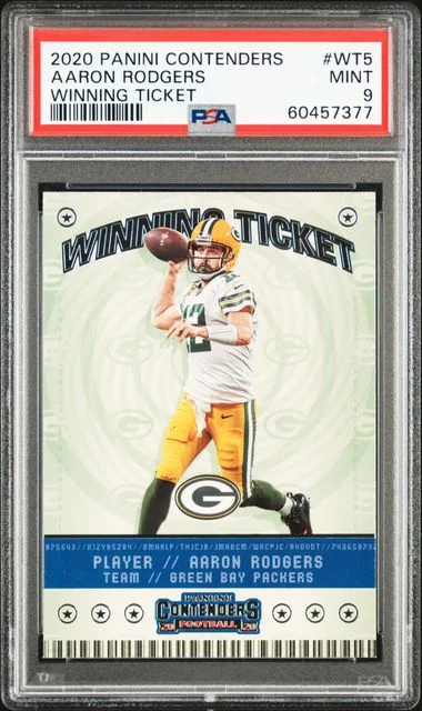 2020 Panini Contenders Aaron Rodgers Winning Ticket #WT5 card image