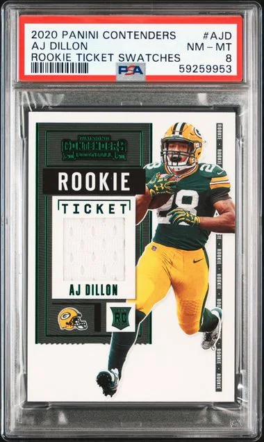 2020 Panini Contenders Aj Dillon Ticket Swatches #AJD card image
