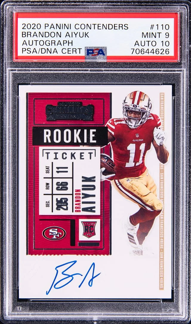 2020 Panini Contenders Brandon Aiyuk Autograph #110 card image