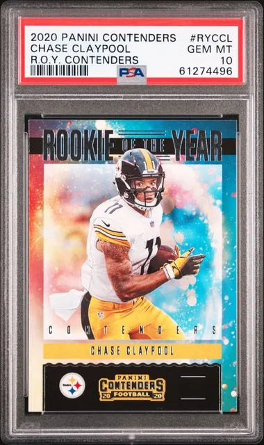 2020 Panini Contenders Chase Claypool Of The Year Contenders #RYCCL card image