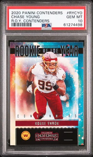 2020 Panini Contenders Chase Young Of The Year Contenders #RYCYO card image