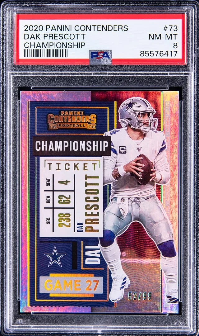 2020 Panini Contenders Dak Prescott Championship #73 card image