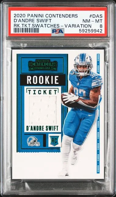 2020 Panini Contenders D'Andre Swift Ticket Swatches #DAS card image