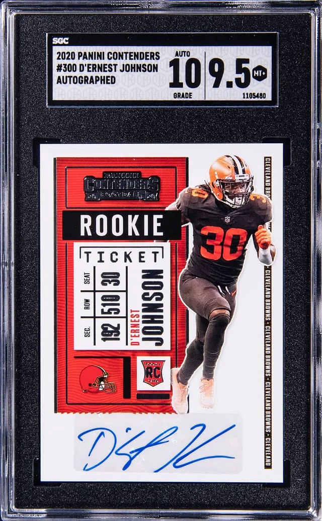 2020 Panini Contenders D'Ernest Johnson Autographed Ticket #300 card image