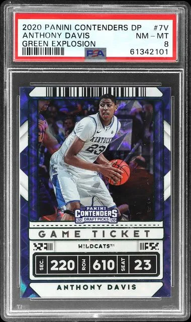 2020 Panini Contenders Draft Picks Anthony Davis Green Explosion #7V card image