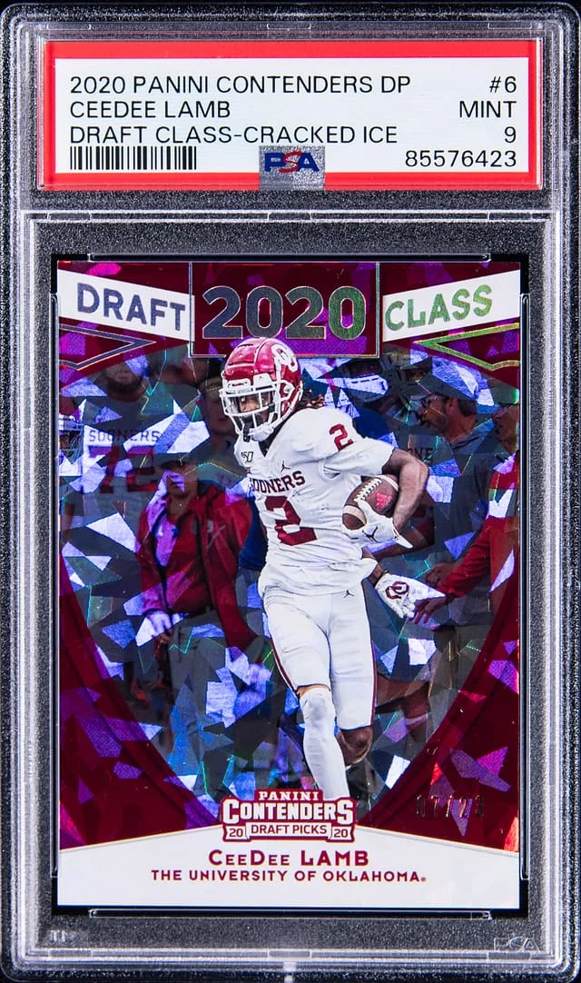 2020 Panini Contenders Draft Picks CeeDee Lamb Cracked Ice #6 card image