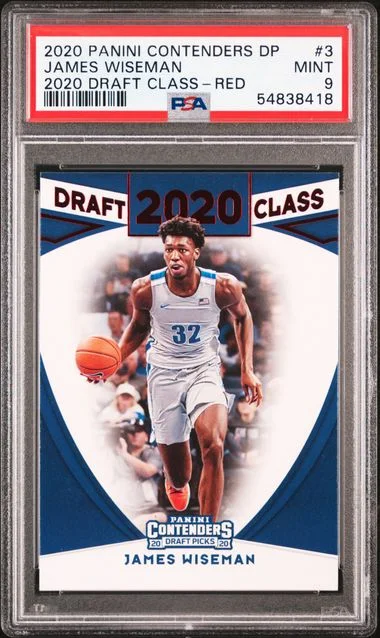2020 Panini Contenders Draft Picks James Wiseman 2020 Draft Class Red #3 card image