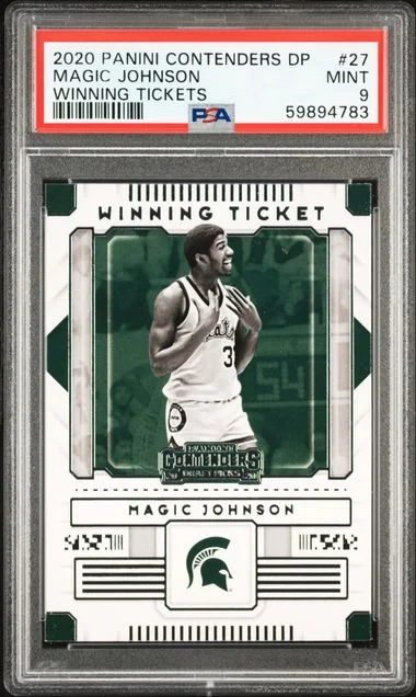 2020 Panini Contenders Draft Picks Magic Johnson Winning Tickets #27 card image