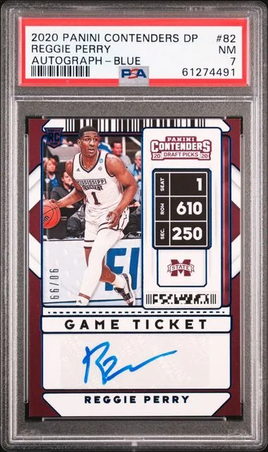 2020 Panini Contenders Draft Picks Reggie Perry #82 card image