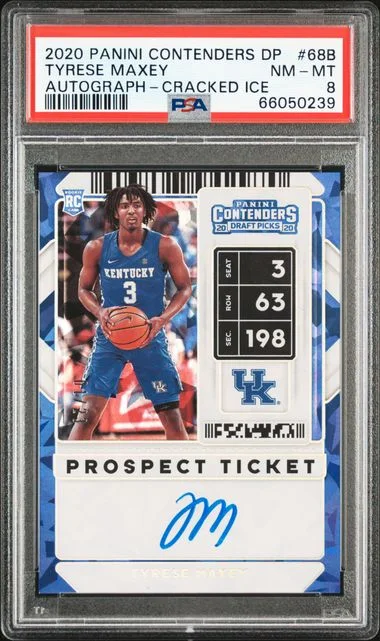 2020 Panini Contenders Draft Picks Tyrese Maxey #68B card image
